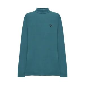 [크로커다일레이디] 크로커다일레이디 실루엣 변형 반폴라 심플 기모 티셔츠CLCWTS904