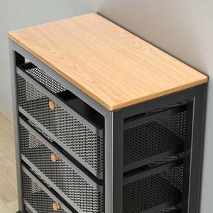 주방 장바구니 선반 가정용 수납 청과물 다용도 스틸 바구니 전자레인지 이동식