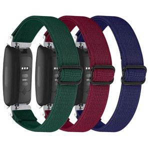 FitTurn Elastic Bands와 호환되는 Fitbit Inspire 3/Inspire 2/Inspire HR/Inspire/Ace 3/Ace 2 밴드의 Cloth Printed Fabric 손목밴드 시계 밴드 조절 가능한 신축성 부드러운 스트랩 액세서리