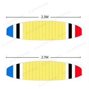RC소품 야외 리모컨 곡예 비행용 패러글라이더 헤드 2.3 미터 2.7 윙스팬 낙하산 천 1 개