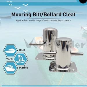 단일 계류 Bitt 316 스테인레스  듀티 볼라드 클리트 해양 하드웨어  80x90mm