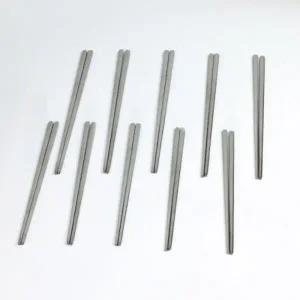 퀸센스 챠밍 스텐 젓가락 10인 업소용 식기 민짜 수저