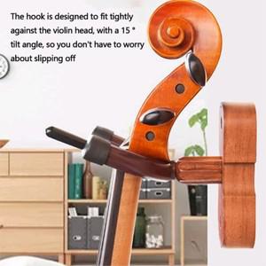 홈 스튜디오용 바이올린 벽걸이 홀더 활 포함 하드우드 베이스 얼후 비올라