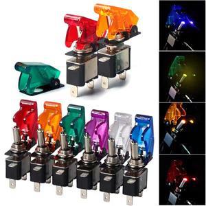 자동차 보트 트럭 조명 Led 토글 스위치 ON OFF 안전 항 플립 업 커버 가드 12V20A 투명