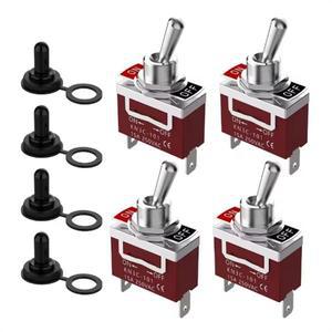 4Pcs 해양 토글 스위치 12V DC 30A 고성능 250V AC 15A SPST 2 핀 ON Off 자동차 보트