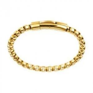 레트로 볼드 골드 스틸 남성 팔찌