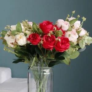 장미꽃 조화 화사한 분위기 인테리어 소품 집꾸미기 장식 꽃 나뭇 부케 화관만들기 다발 화장실