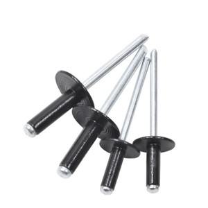 M3.2 M4 알루미늄 블랙 블라인드 리벳 대형 플랜지 풀 캡 10/20/30pcs