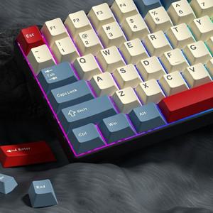 베이지 블루 체리 프로필 키보드 키 캡 더블 샷 PBT Gateron MX 스위치 용 137 기계식