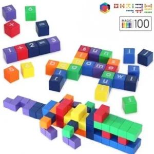 [수지원] 자석블록 매직큐브 100pcs 학교 유치원 기관 단체 교구 자석블록 창의활동