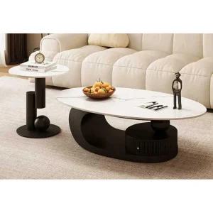 세라믹 쇼파 테이블 대리석 탁자 거실 템바보드 좌식 타원형