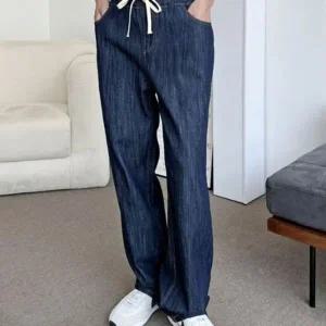 남자 밴딩 린넨바지 시원한 여름 와이드 린넨 팬츠