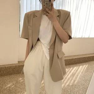 쥬디제이 린넨자켓 여름자켓 여자린넨자켓 마자켓