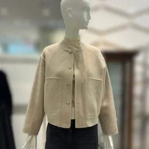 ZOOC 캐시미어 혼방 블루종 숏코트 V244MSG960