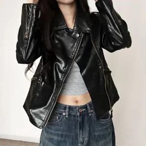 베이직 슬림 라이더자켓 숏재킷 아우터 가을 여성