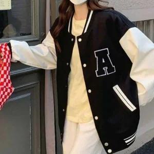 대학생 여자 추천 캠퍼스 룩 꾸안꾸 바시티 영문 야구