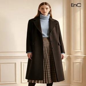 [이엔씨][ENC] 핸드메이드 절개라인 포켓롱코트 (ENJH34T02O)