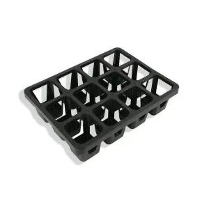 [골드스마일]식물 육묘 트레이 사각 형태 화분 접시 12구 요리 키우기 용기