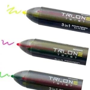 형광펜 6개세트 3색 트위스트 체크펜 다양한 색상 그립감 좋은 필기구 컬러 다꾸펜 3색