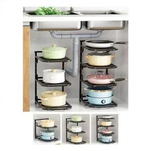주방 수납선반 멀티팬 2단 3단 4단 정리대