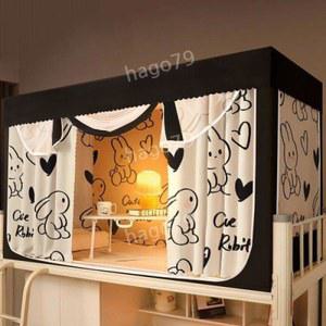 2층침대 암막 텐트형 시브 침대 커튼 인 복층 가리개 로마 캐노피 싱글