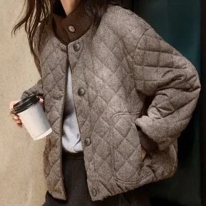 [하프클럽/]그루트 퀄팅 루즈핏 점퍼 blk004209