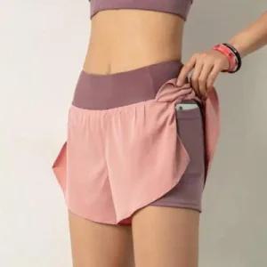 여성 투인원 쇼츠 러닝 반바지 트레이닝 숏팬츠
