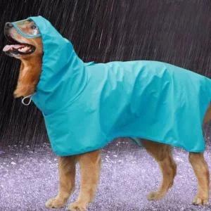 [골드스마일]올인원 애완동물 우비 대형견 모자 달린 우비옷 산책 필수템