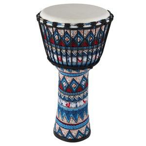 BGMUSER 젬베 드럼 10 x 20 인치 경량 핸드 드럼, 염소 가죽 및 패브릭 커버 PVC 본체 파란색