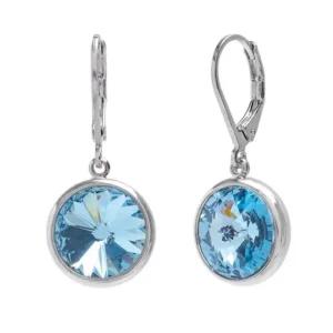 10mm 크리스탈 레버백 귀걸이 아쿠아 (WFFID2D)