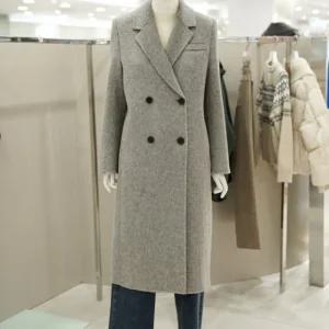 나이스클랍 베이직핏 더블버튼 롱 기장 핸드메이드 코트 A254MWC955