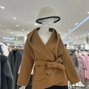 지컷 울 블렌드 후드 하프 코트 7214416102