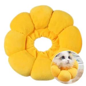 [골드스마일]고양이 푹신한 플라워 넥카라 L 타입1 1P 방수 수술 깔대기