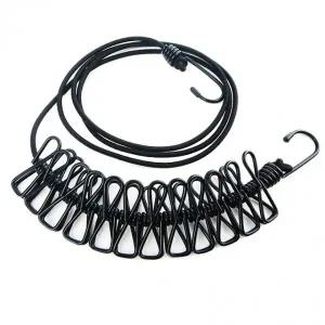 휴대용 캠핑 빨래집게 건조끈 줄걸이 로프 (WFKMVJE)