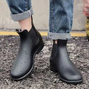 남성 숏 레인 부츠 첼시 장화 낚시용