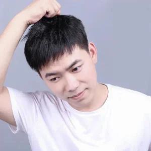 [하프클럽/]남성가발 자신감상승 남성용 인모 헤어 쉬운탈부착 가발 스타일