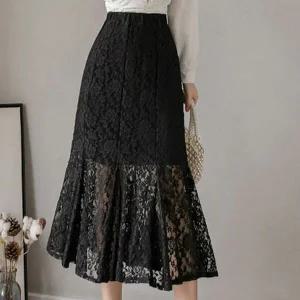 [하프클럽/]레이스스커트 코디피셜 로즈 플레어 엘레강스 스커트
