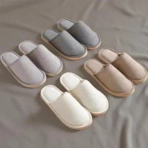/신상오픈런 여성 클래식 면 패브릭 비슬립 실내 슬리퍼