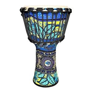 RUOSWTE 8 5인치 젬베 드럼 - 양가죽 얼굴이 있는 봉고 타악기 음악, 전문가용 튜닝, 핸드 메이플 블루