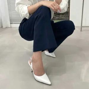 인기상품 봄 직장인 출근 룩 정장 하이힐 스틸레토 슬링백 구두 [WFJIX6T_251115]