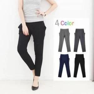 [라일리여성의류] Rly DK-0573 배기바지 옆포켓 냉장고바지 밴딩