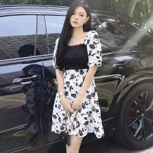 [하프클럽/]여자 로즈 스퀘어 주름 패치 원피스 JSW1-OPS-SP0000CNS