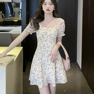 [하프클럽/]여자 레이스 플라워 반팔 미니 원피스 JSW1-OPS-SP0000CMS