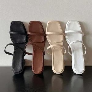 인기상품 여성 샌들 구두 정장 스트랩 오픈 뮬 샌들 슬리퍼 형 [WFJIXMH_251115]