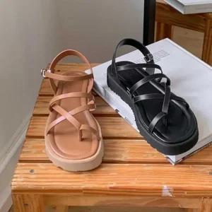 인기상품 스트랩 앵클 샌들 통굽 플랫폼 여름 데일리 여성 코디 [WFJIXM4_251115]