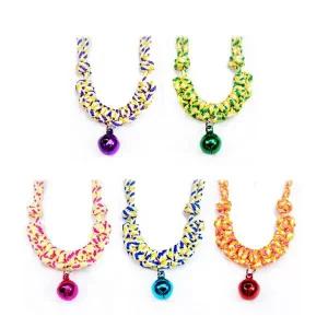 [콩심팥심]문펫 강아지 매듭 목걸이 방울 (소) (랜덤1개)