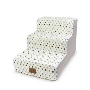 [콩심팥심]쥬쥬베 북유럽 스칸디나비아 별 3단스텝 (블루) (강아지 계단)