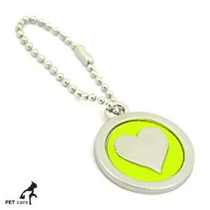 [콩심팥심]펜던트 인식표 고반사 강아지 이름표 (하트문양)