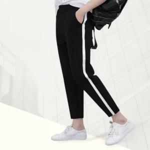 [라일리여성의류] Rly 여자 슬림핏 트레이닝팬츠 밴딩 두줄 추리닝 세미