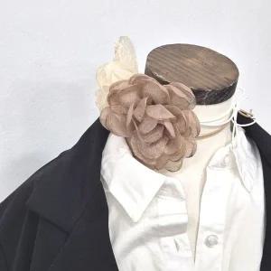 [콩심팥심]꽃 목걸이 끈목걸이 여성스러운 플라워 초커 악